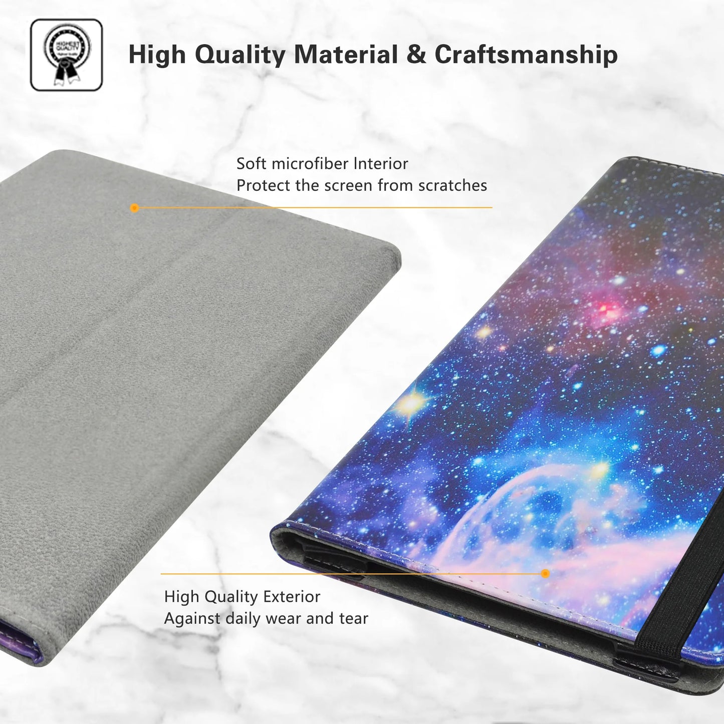 Tablet Case For 10.4" TCL TAB 10 Gen 2 / TECLAST T40Air  Folding Stand PU Leather Cover with Elastic Closure