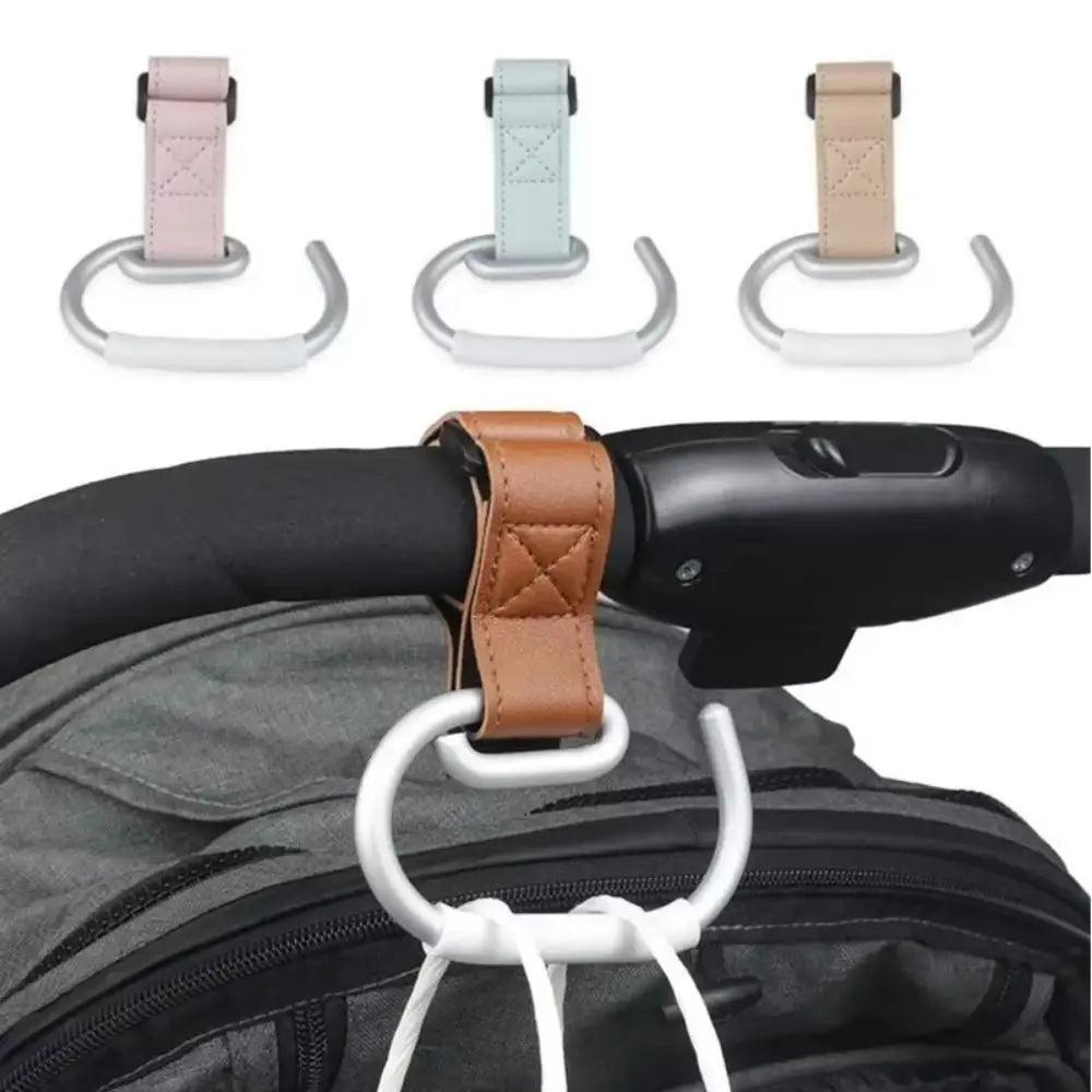 PU Baby Stroller Hooks Cart Organizer Solid Color Hanging Hook Stroller Accessories Cartoon Stroller Accessories Baby