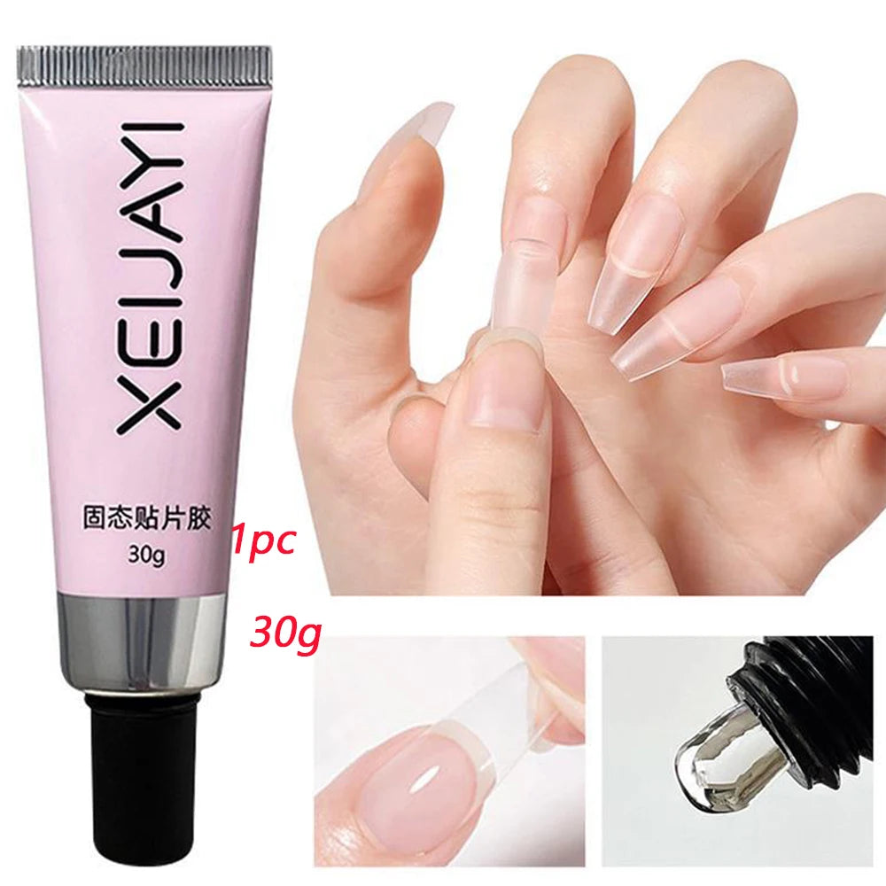 5Pcs Fast Drying Nail Art Glue Glitter UV Acrylic Rhinestones Press on Nails Strong Adhesive Nail Glue False Tips Manicure Tool