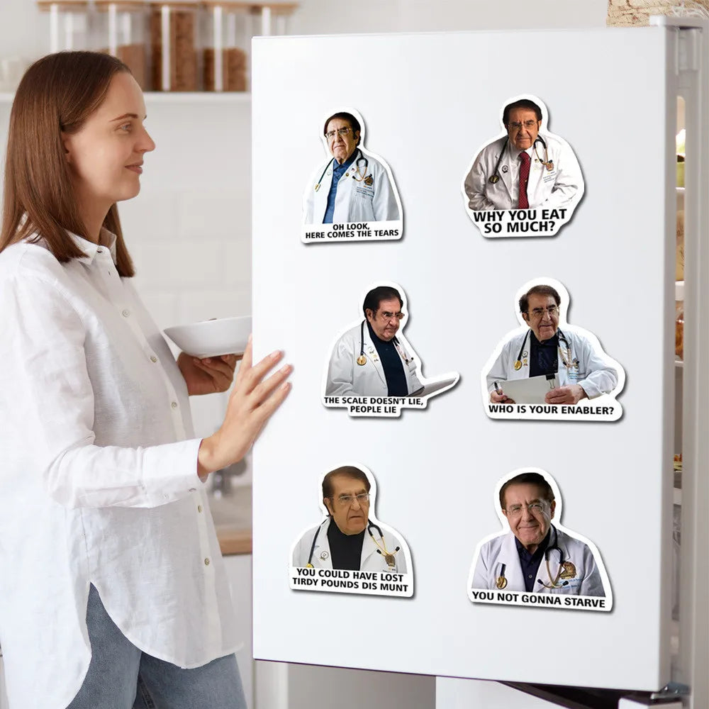 12Pcs Dr Now Magnets Funny Dr. Nowzaradan Fridge Magnet Kitchen Strong Fridge Magnets Cute Magnetic Accessories for Refrigerator