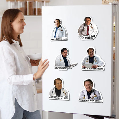 12Pcs Dr Now Magnets Funny Dr. Nowzaradan Fridge Magnet Kitchen Strong Fridge Magnets Cute Magnetic Accessories for Refrigerator