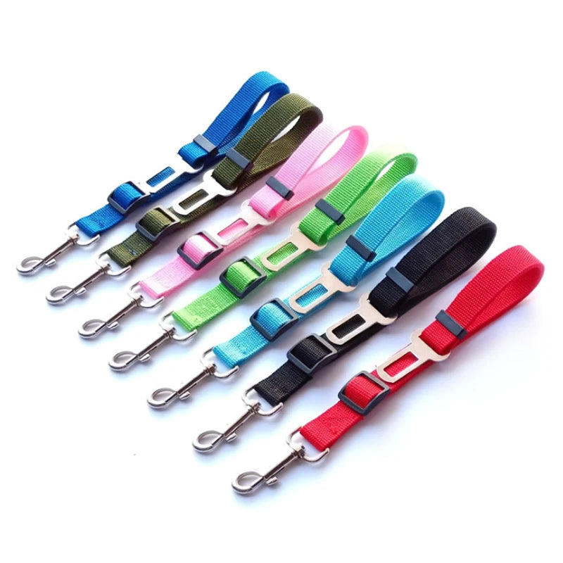 2021 New Vehicle Car Pet Dog Seat Belt Puppy Car Seatbelt Harness Lead Clip Pet Dog Supplies Safety Lever Auto Traction Products