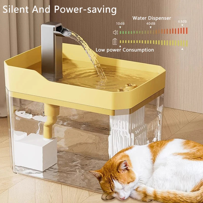 Automatic Cat Water Fountain 1500ml USB Mute Pet Drinking Dispenser Pet Drinker for Cats Kitten Water Dispenser Cat Accessories