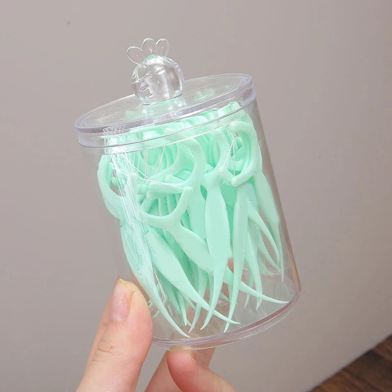 Cotton Swab Storage Box Makeup Jewelry Organizer Round Transparent Jar Bathroom Cosmetic Home Organization