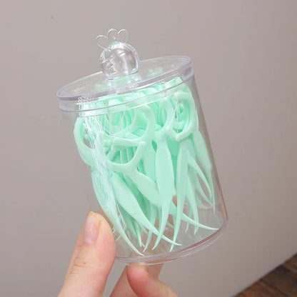 Cotton Swab Storage Box Makeup Jewelry Organizer Round Transparent Jar Bathroom Cosmetic Home Organization