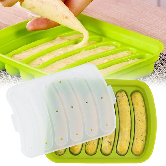Food Grade Silicone Sausage Mold Baby Food Supplement Tool Home Made Hot Dog Ham Sausage Baking Mold Sausage Mold