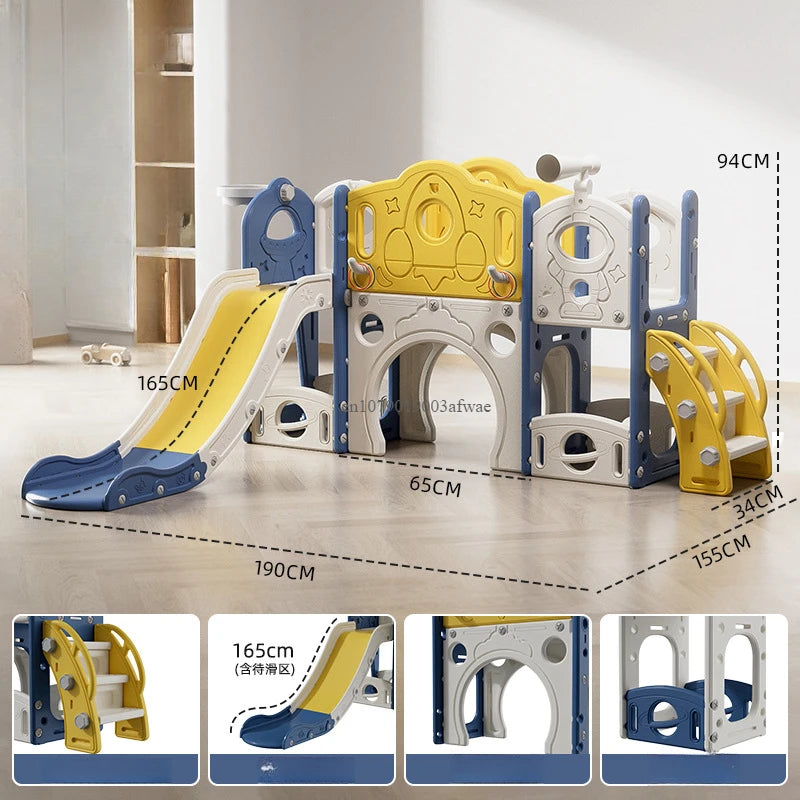 Children's Slide Outdoor Indoor Domestic Baby Sports Three-in-one Slide Swing Family Multifunction Amusement Park Toys Slide