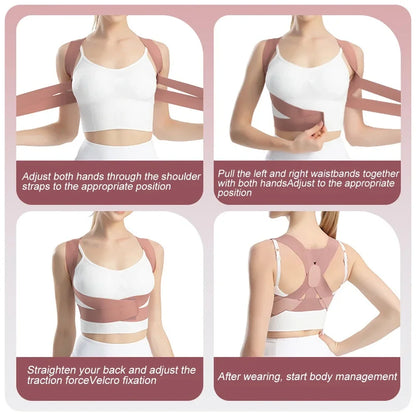 Posture Corrector for Women & Men - Upper Back Brace Support, Hunchback Straightener, Adjustable Shoulder Straps for Pain Relief