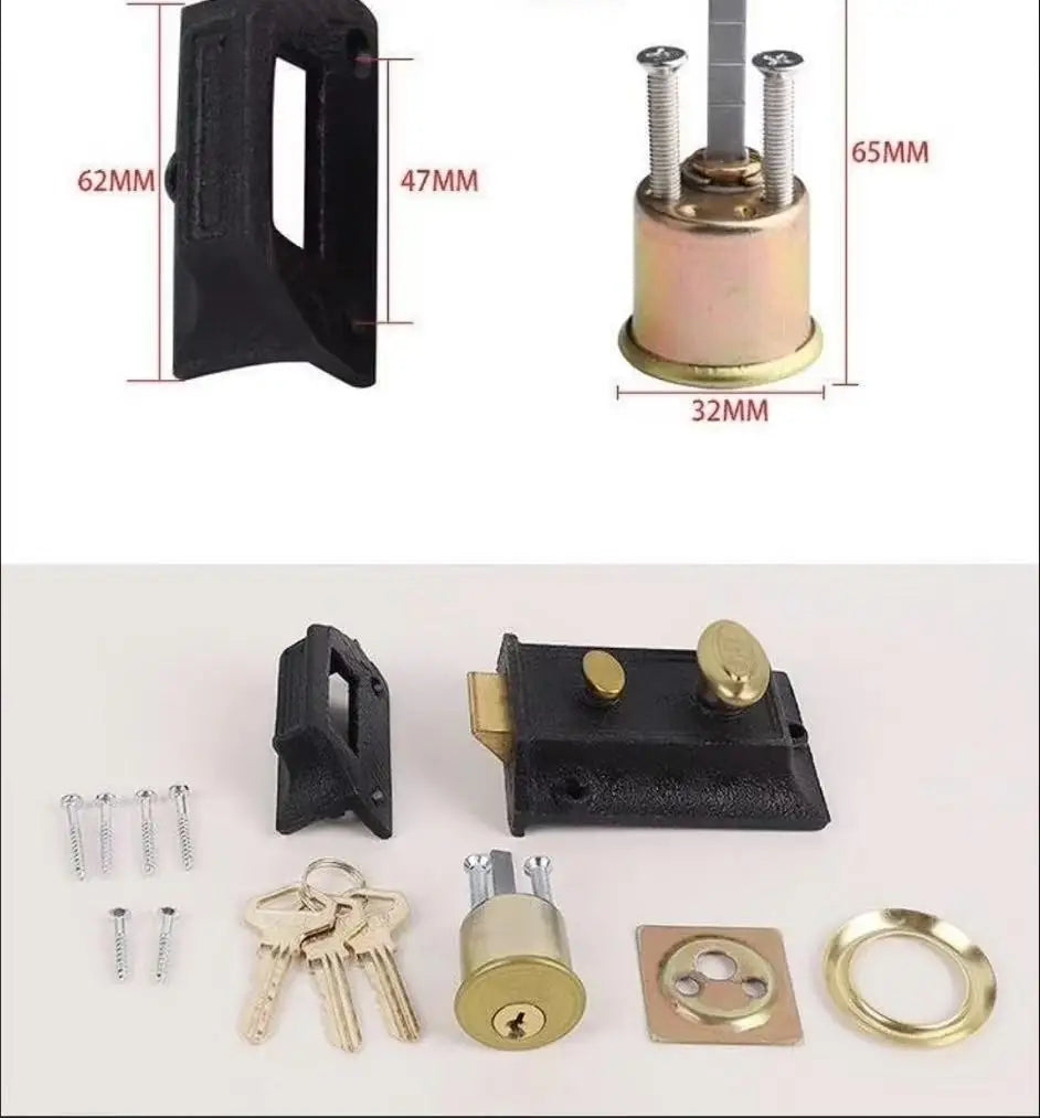 Indoor and outdoor door lock hand lock Double safety 6140 door lock