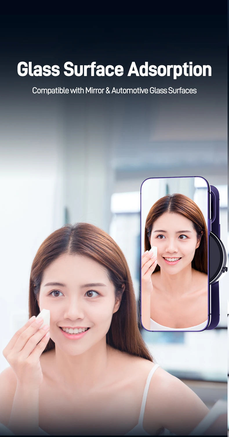 Magnetic Mobile Phone Holder Intelligent Car Mount Cell 360°Rotation Black Technology Stable  Suction Universal  Vacuum Adsorpti