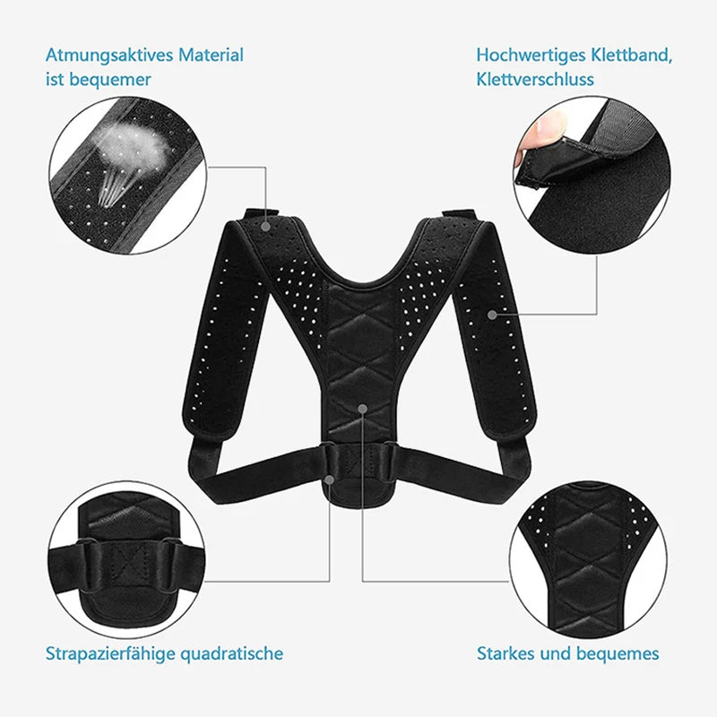 Invisible Posture Corrector for Back - Breathable Anti Hunchback Brace Adjustable Clavicle Support, Comfort for Office