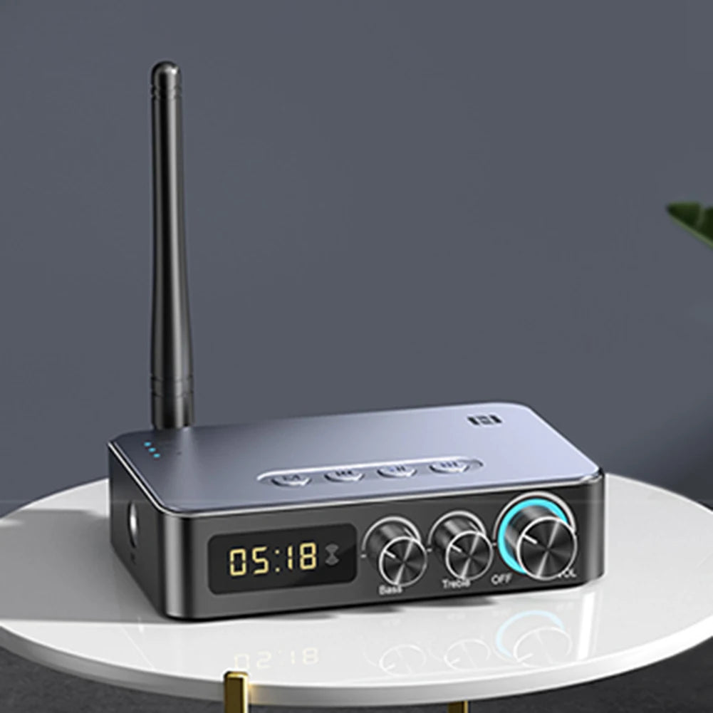 Audio Adapter Multifunctional Stereo Music Receiver Infrared Remote Control Bluetooth-compatible for Speaker Desktop Laptop