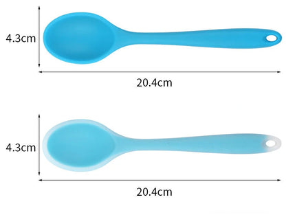 Silicone Spoon Integrated Rice Spoon Multicolor Silica Gel Salad Spoon Cake Baking Spoon Kitchen Cooking Spoon Kitchen Tools