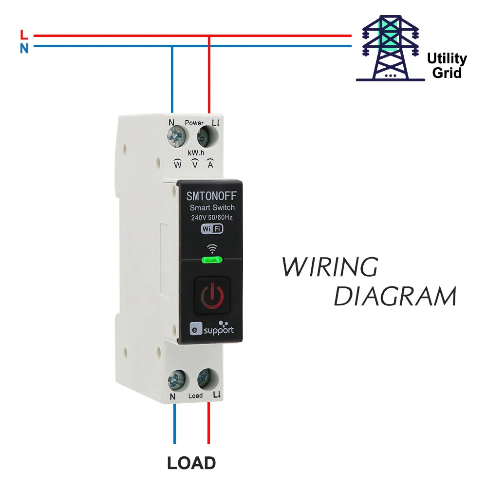 eWeLink Smart Switch with Power energy Monitoring Timer Switch App Monitoring Current  Voltage Consumption