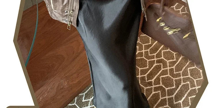 Maternity 2025 New Early Spring Vinegar Satin Covers Strap Slim A-line Long Skirt High Waist Drooping Fish Tail Youth Pregnancy