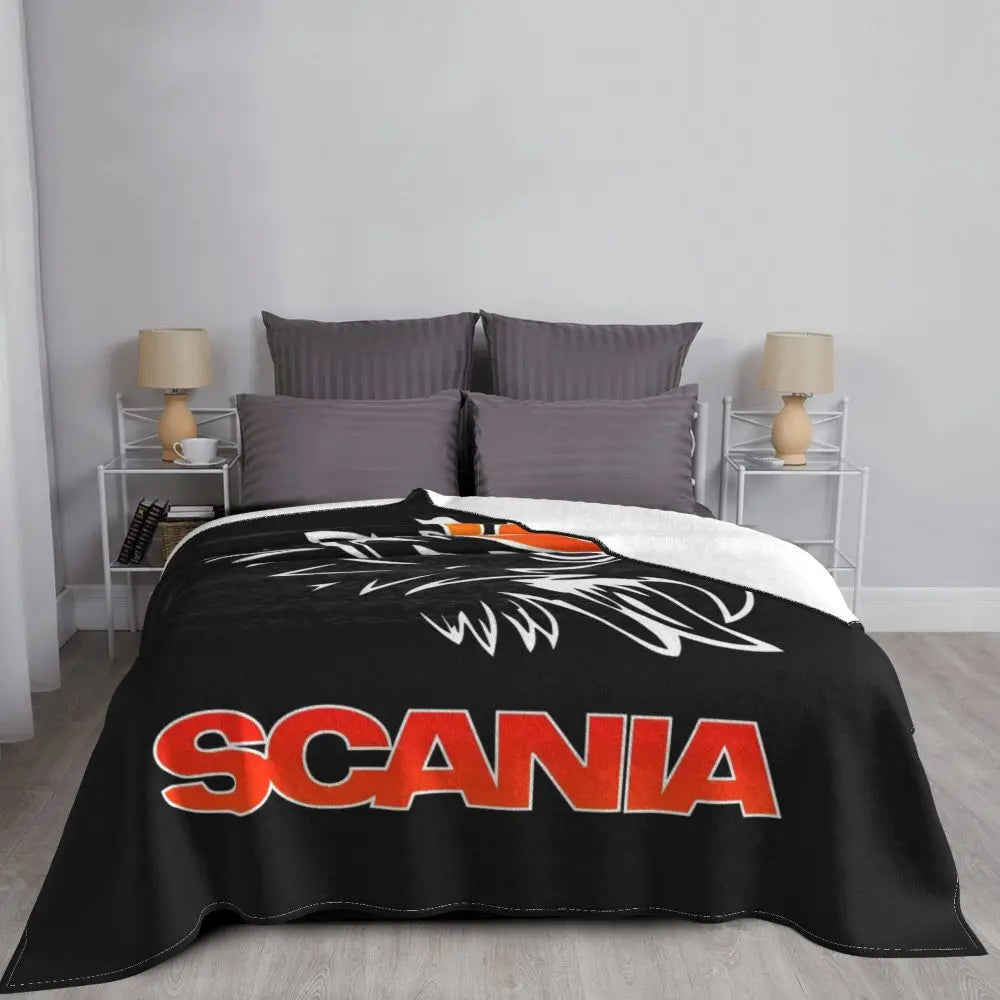 Sweden Saabs Scanias Blankets Fleece Winter Portable Lightweight Thin Throw Blanket for Bedding Travel Bedspread