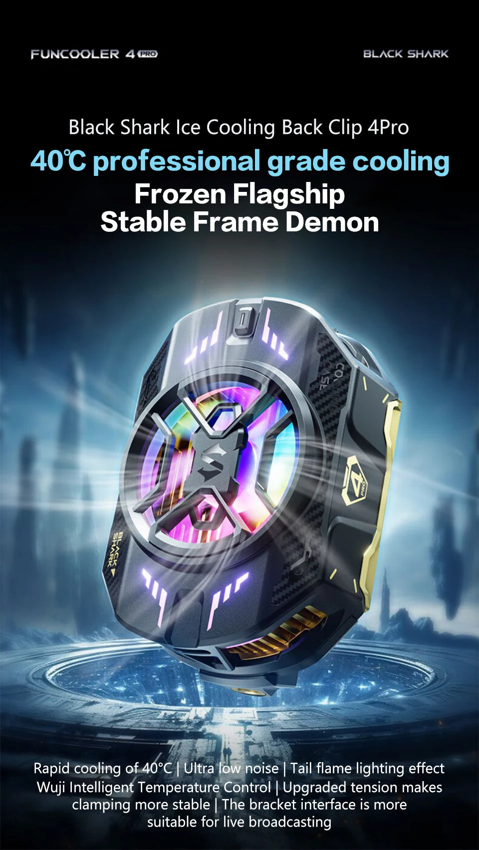 Original Black Shark Cooler 4 3 Pro 4Pro Smart FunCooler For xiaomi black shark nubia lenovo phone