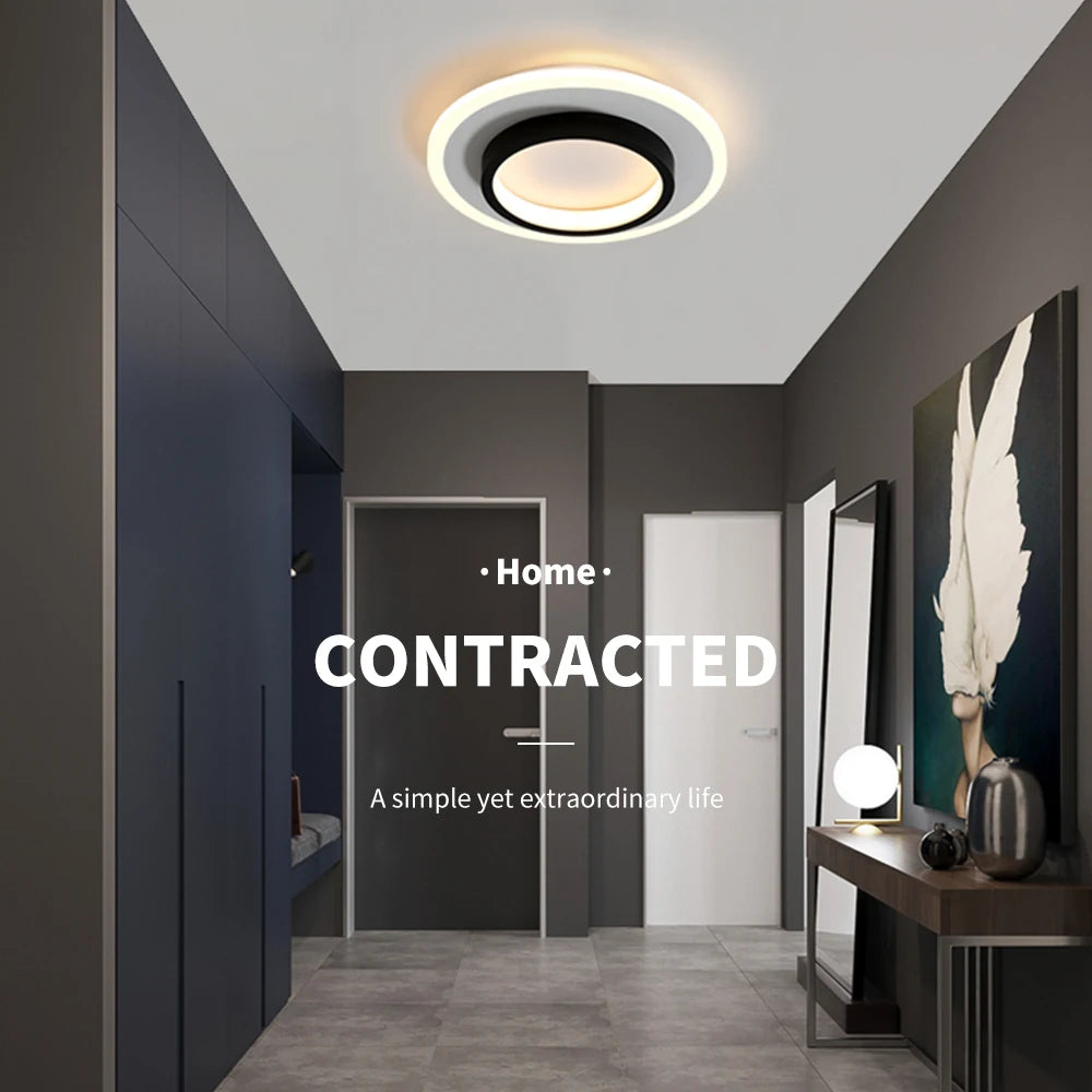 Modern Minimalist Decorative Ceiling Ceiling Lamp Bedroom Living Room Kitchen Aisle Interior Creative LED Round Lighting Lamps