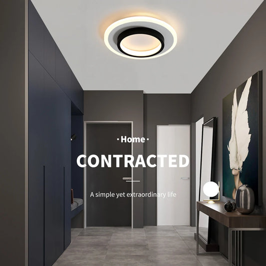 Modern Minimalist Decorative Ceiling Ceiling Lamp Bedroom Living Room Kitchen Aisle Interior Creative LED Round Lighting Lamps