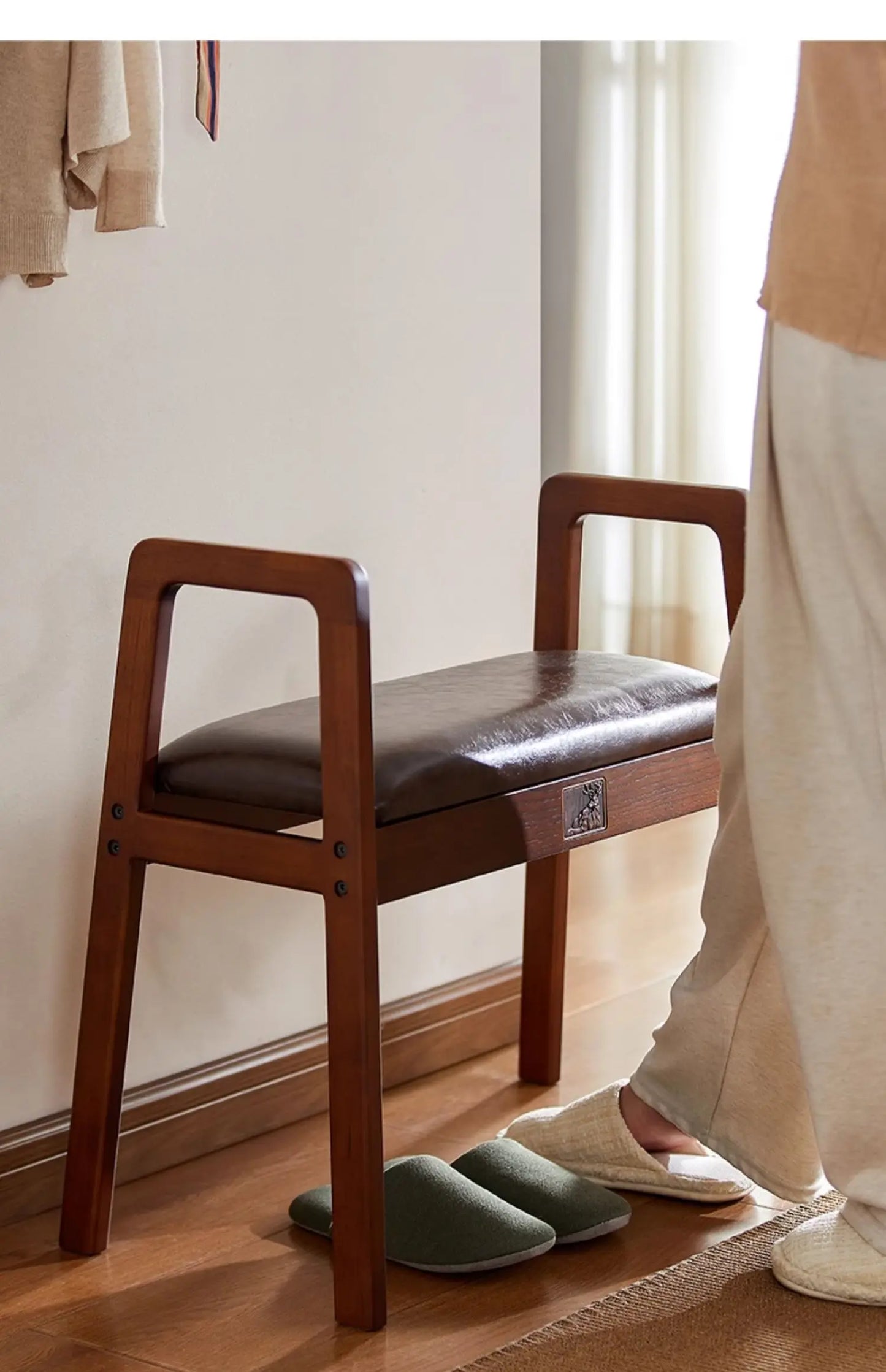 Bedroom Wooden Stool Storage Dressers Lazy Shoes Changing Side Table Entryway Bench Ergonomic Taburete Madera Nordic Furniture