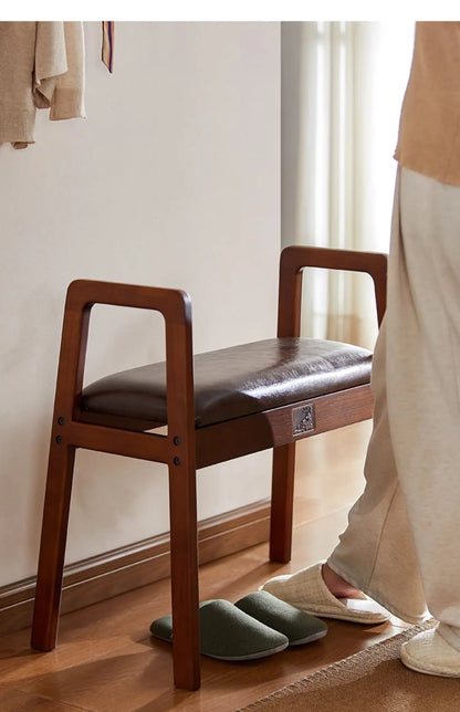 Bedroom Wooden Stool Storage Dressers Lazy Shoes Changing Side Table Entryway Bench Ergonomic Taburete Madera Nordic Furniture