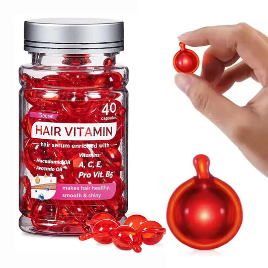 Hair Rose Essential Oil Smooth Silky Hair Vitamin Capsule Nourishing Treatment Repair Damaged Hair Serum Strengthen Hair Care
