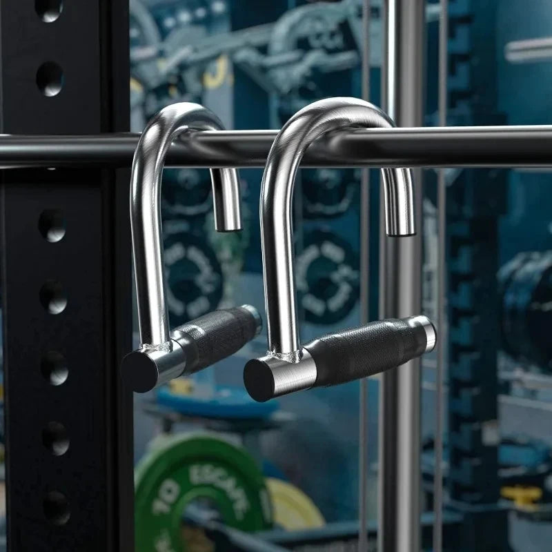 Metal Resistance Bands Handles Knurled Surface Chin Up Handle Professional Workout Band Grips Gym Handle for Pull Up Heavy Duty