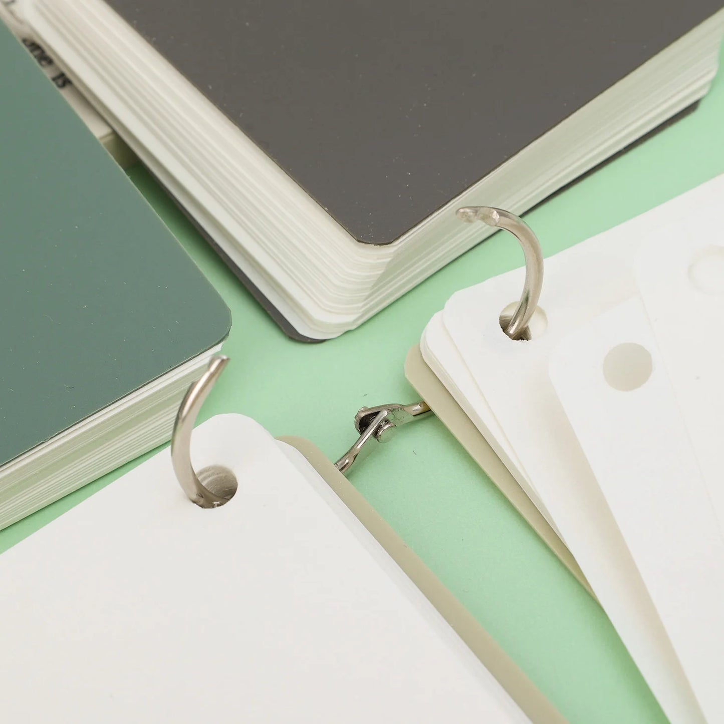 80-320Sheets Portable Notebook with Binder Rings Spiral Mini Notebook Study Cards Book Red/Yellow/Green/Black Student Stationery