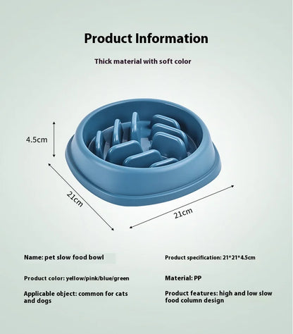 Slow Feeder Dog Bowls Anti-Choking Puzzle Dog Food Bowls, Anti-Slip Interactive Feeding Slow Down Eating, Bloat Stop Maze Dishes