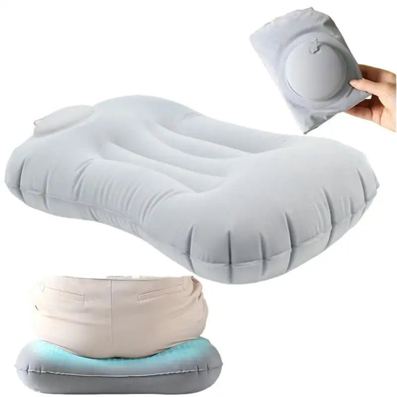 Camping Pillow Inflatable Travel Pillow 1pc Portable Neck Rest Press to Inflate Compact Air Pillow for Beach Office Home Travel