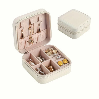 A portable organizer for travel jewelry boxes, storage bags, rings, earrings, necklaces, and bracelets - the perfect gift for wo