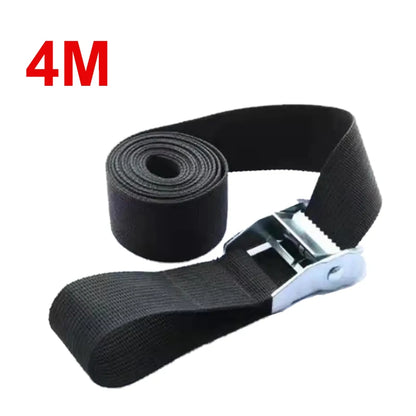 New 6M*25mm Black Tie Down Strap Strong Ratchet Belt Luggage Bag Cargo Lashing With Metal Buckle Dropshipping