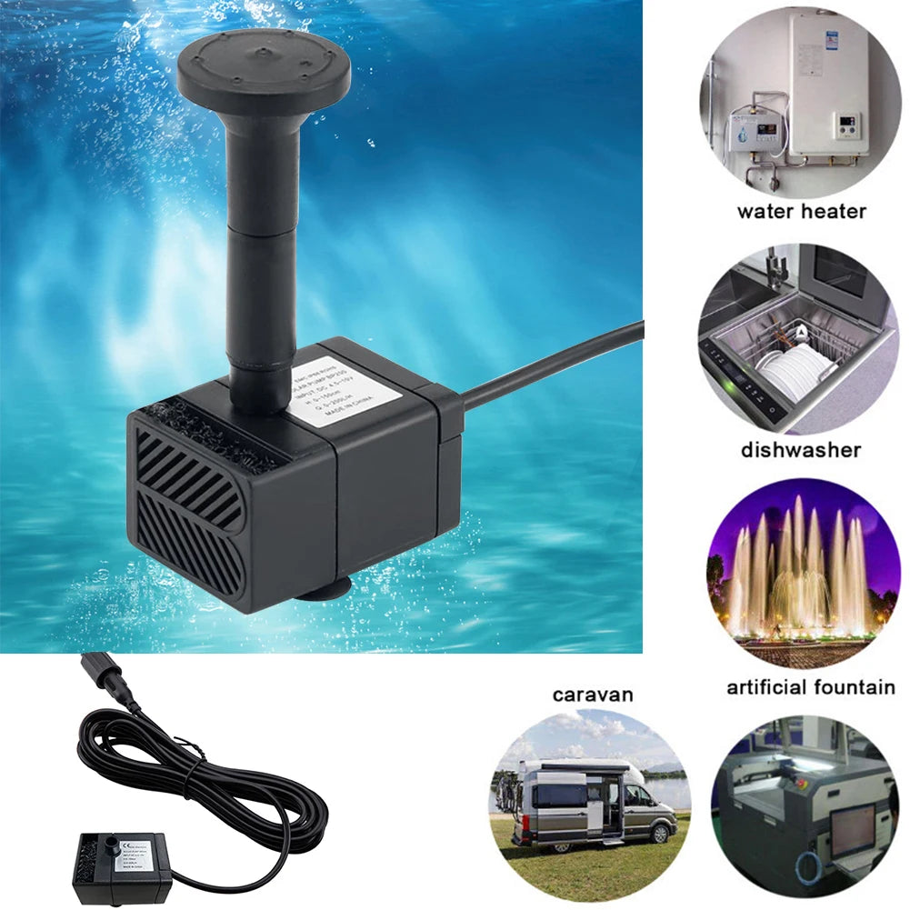 5W 5V Solar Panel Fountain 200L/h with Stake Solar Panel Pump Garden Decoration Watering System Energy Saving Kits for Fish Tank
