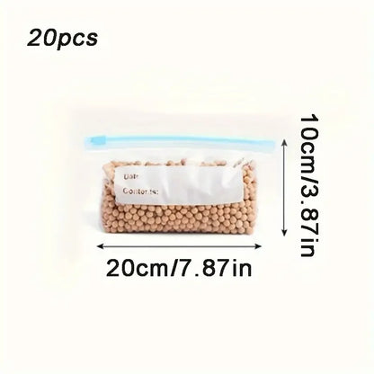 Leak proof freezer bag with zipper lock - reusable, fresh-keeping and sealed food storage bag, suitable for kitchen organization