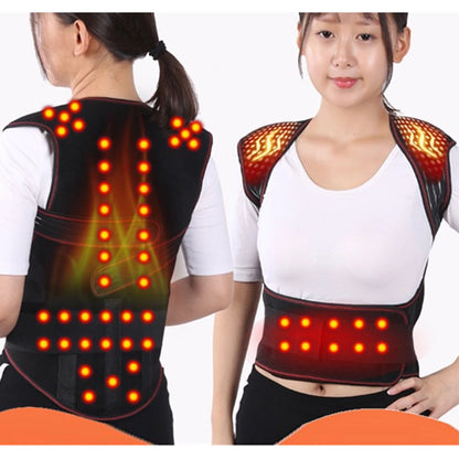 Self Heating Back Support Waist Brace Magnetic Heating Corrector Therapy Belt Back Posture Corrector Spine Back Lumbar Belt