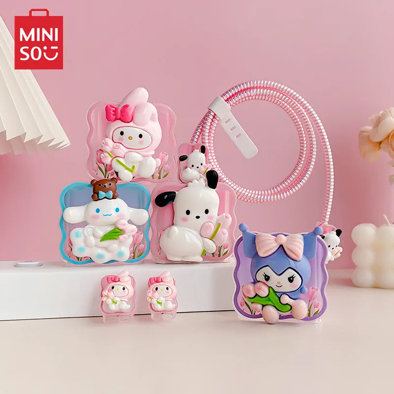 Joytop Sanrio 5Pcs Set Cable Protector for Huawei 35W/40W/66W/88W/100W Fast Charger Case Phone Wire Cord Organizers Winder