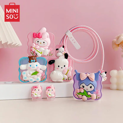 Joytop Sanrio 5Pcs Set Cable Protector for Huawei 35W/40W/66W/88W/100W Fast Charger Case Phone Wire Cord Organizers Winder