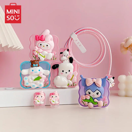 Joytop Sanrio 5Pcs Set Cable Protector for Huawei 35W/40W/66W/88W/100W Fast Charger Case Phone Wire Cord Organizers Winder