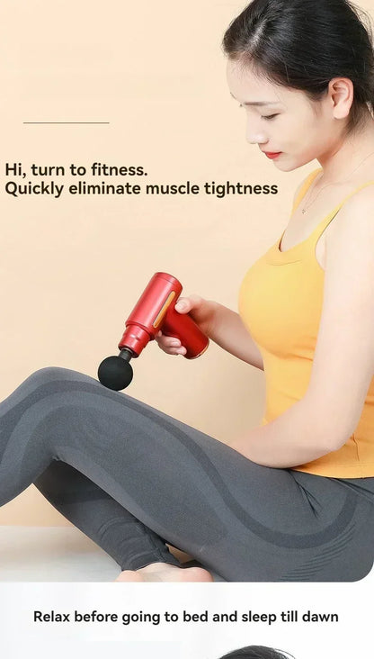 Portable Button Fascia Gun Deep Tissue Massage Mini Lightweight and Adjustable Speed Massage Equipment Suitable for the Body