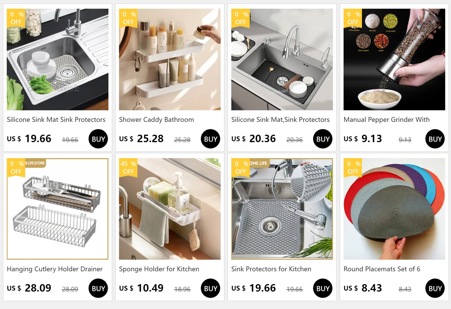 Sink Protectors for Kitchen Sink,Sink Mat,Grid Silicone Kitchen Sink Mat for Bottom of Stainless Steel Sink,Heat resistant mat