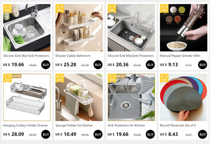 Sink Protectors for Kitchen Sink,Sink Mat,Grid Silicone Kitchen Sink Mat for Bottom of Stainless Steel Sink,Heat resistant mat