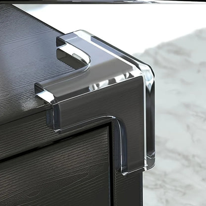 10 Transparent Silicone Corner Protectors, Strong Adhesive T-Shaped Furniture Protectors, Suitable for Protecting Hard Floors of