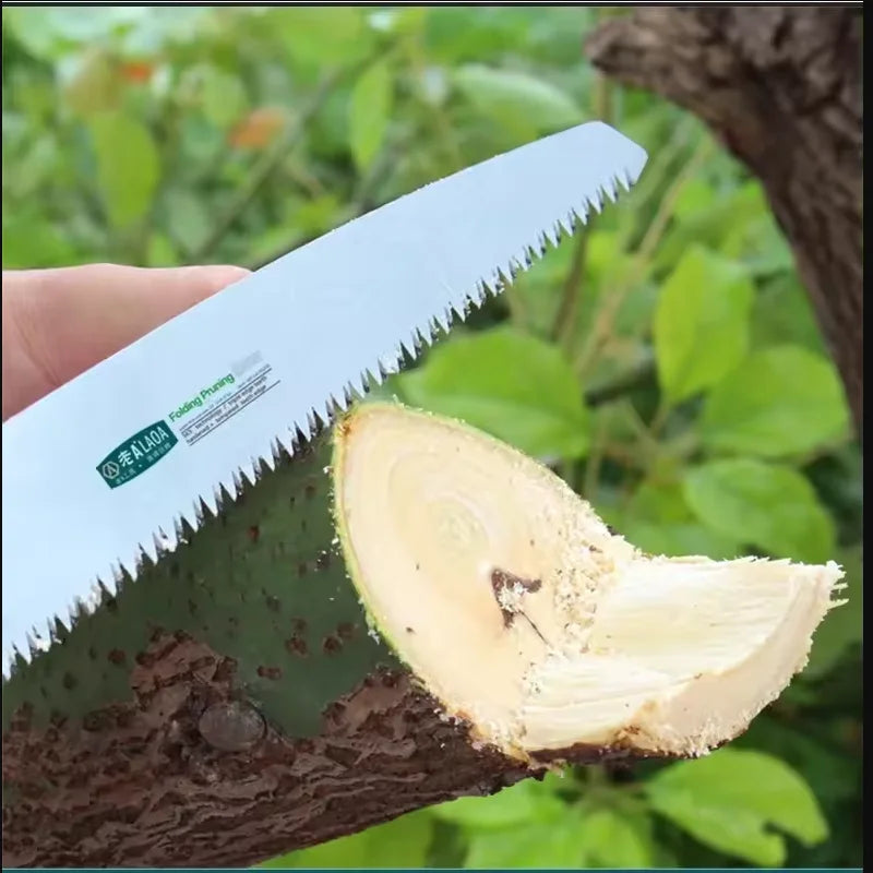 LAOA Quick folding saw, adjustable angle, waist hanging hand saw, woodworking saw, camping saw, hand board garden saw