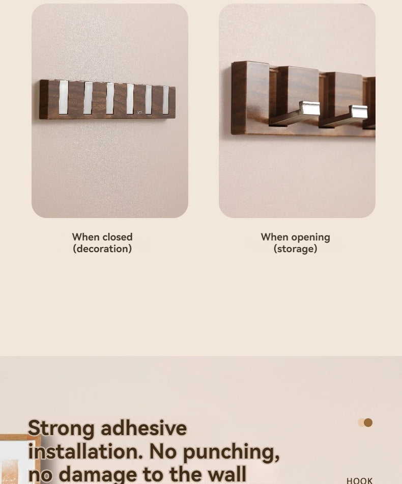 1Pc Row of Hooks, No Punching, Strong Load-bearing Door, Rear Hanger, Hat Rack, Used for Bedroom Door, Bathroom, Kitchen