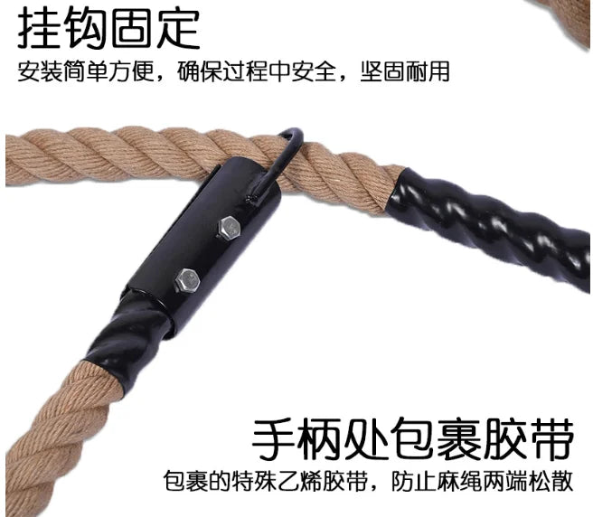 38 MM*4/6/9 M Professional Climbing Rope Strong Jute Rope Mountain Climbing Training Cord Outdoor Sports Accessories