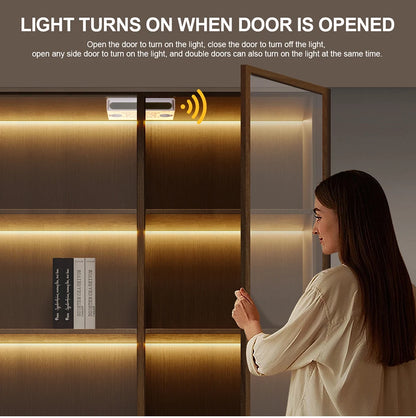 Smart Double Door Proximity Sensor Switch DC 12V-24V LED Light Switch For Wardrobe Cabinet Closet Backlight DIY Control Switch