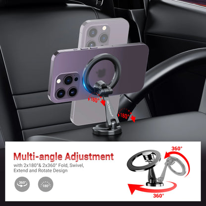 Magnetic Car Phone Mount for iPhone 15 14 13 12 Pro/ Pro Max Universal Magnet Metal Car Cellphone Holder GPS Bracket for Magsafe