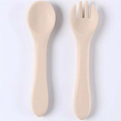 Children's tableware complementary soft spoon baby spoon baby silicone soft spoon feeding water small spoon