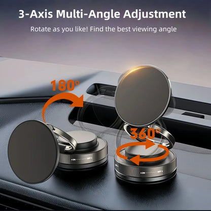 Universal 360° Rotating Magnetic Car Phone Mount - Dashboard & Windshield Compatible Holder for iPhone Android Smartphones