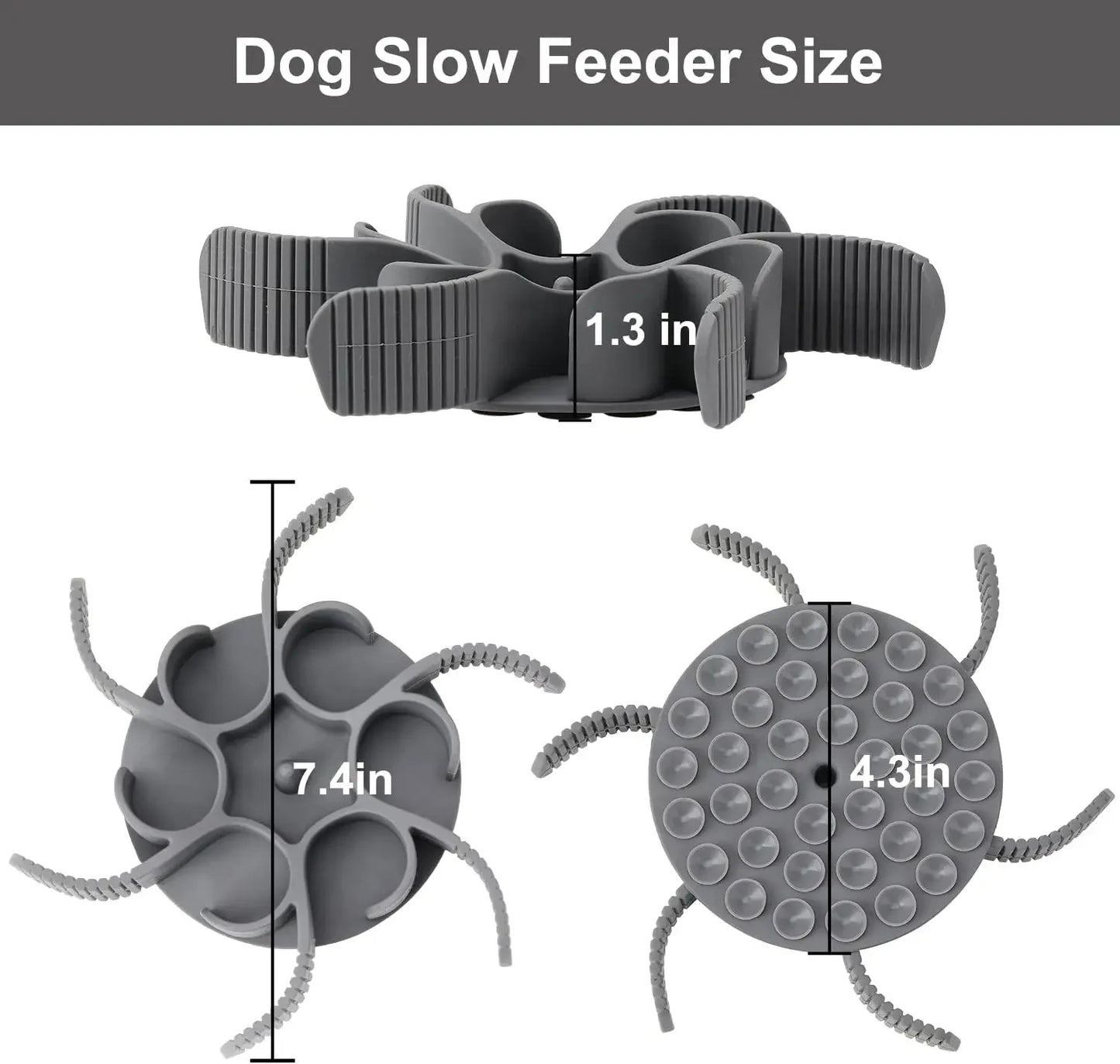 Dog Slow Feeder Bowls Silicone Spiral Pet Food Feeder Insert to Slow Down Eating for Large Medium Small Breed Dogs